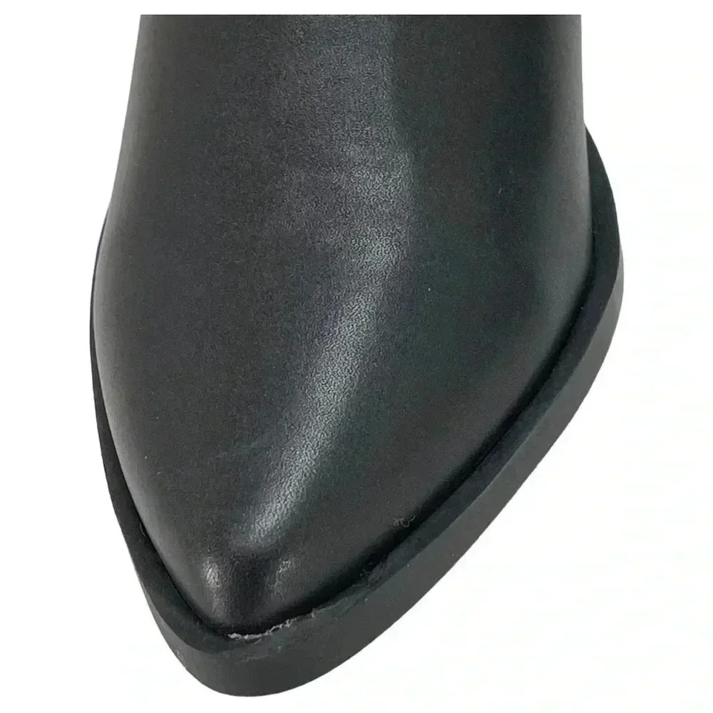Report Zaria Black Faux Leather & Suede OTK Womens Boots Size 5M